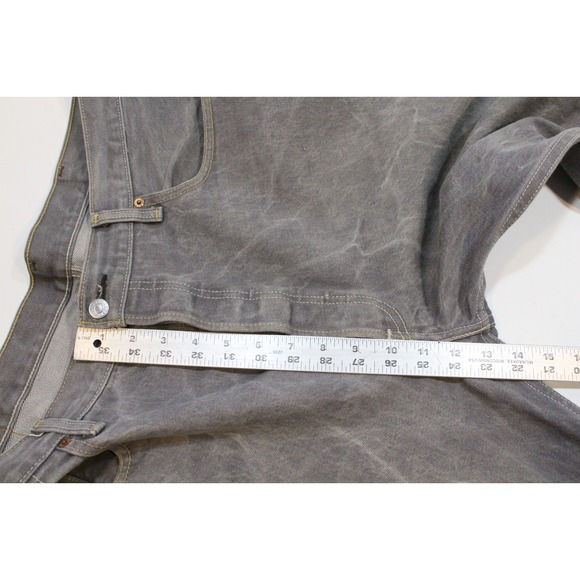 Levis 501 Men's Denim Jeans Size 40x32 Straight Leg Classic Fit Silver Gray - Picture 10 of 11